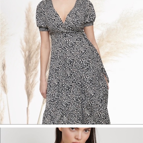 DYNAMITE | Miranda MIDI Wrap Dress - Picture 4 of 7